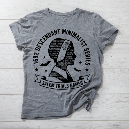 1692 Descendant: The Salem Trials Legacy Typographical Tee